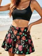 European and American Style Tankini Split Swimming Suits for Women - Braided Skirt Style Belly Covering Anti-Slip Beach Vacation Swimsuits with 8 Color Options