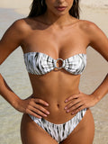 O‑Ring Bandeau Two‑Piece Bikini Set
